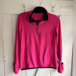 Lauren Ralph Lauren Pink 1/4 zip long sleeve activewear top size small